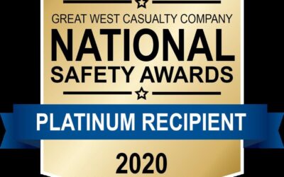 Platinum Safety Award Presented by Great West Casualty Company