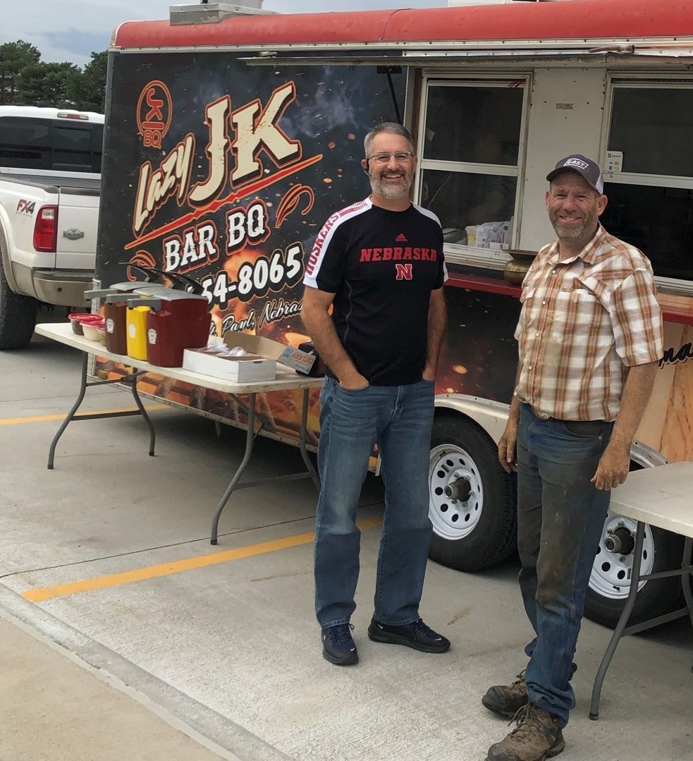 chief carriers holds a bbq  for its truck drivers