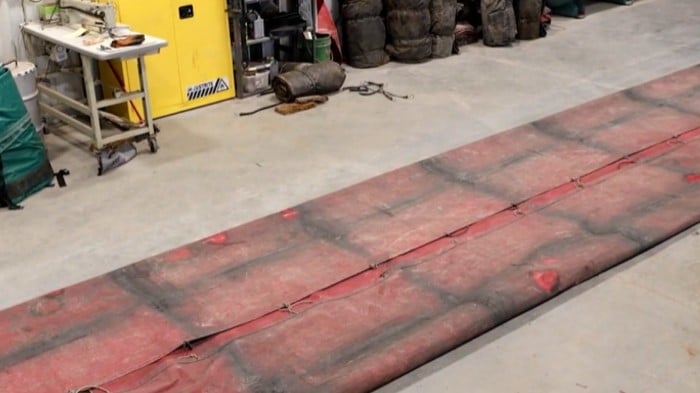 Side Kit Tarp on the floor at chief carriers