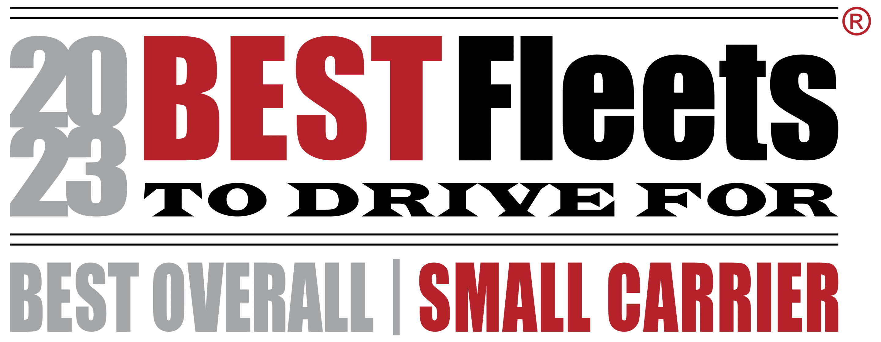 2023 best fleets to drive for, best overall in the small carrier category logo