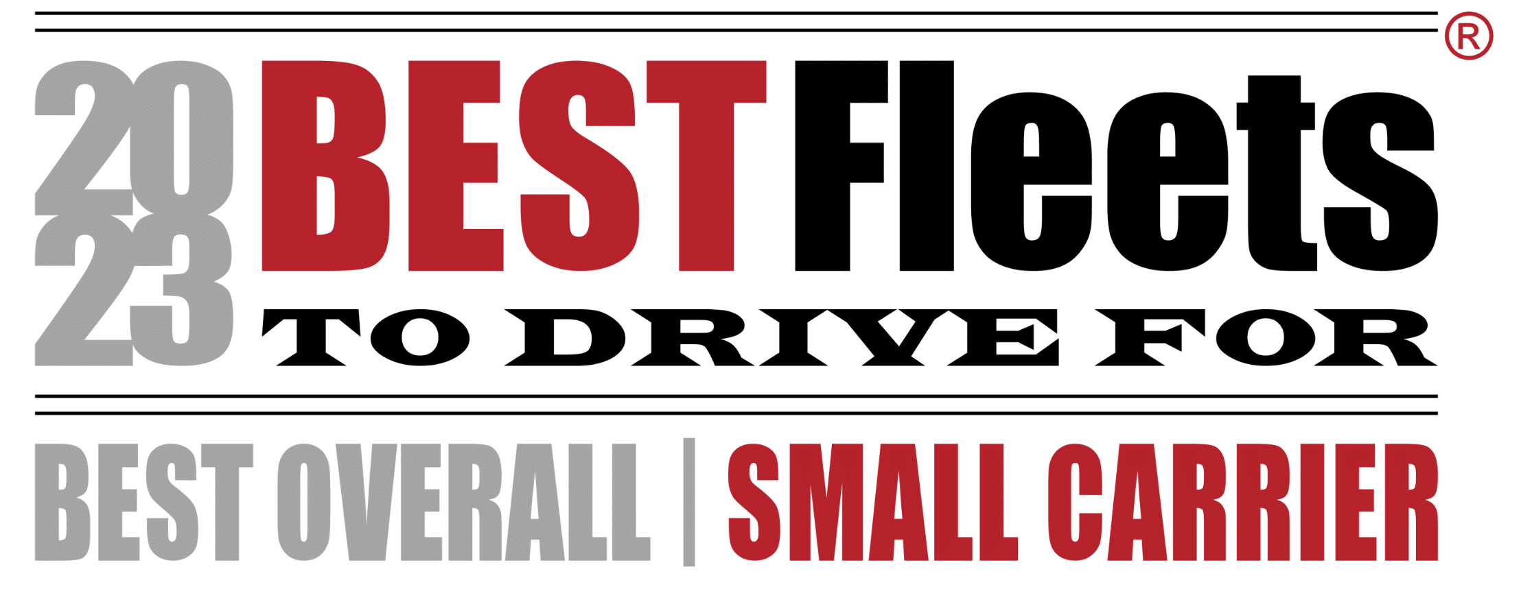 2023 best fleets to drive for, best overall in the small carrier category logo