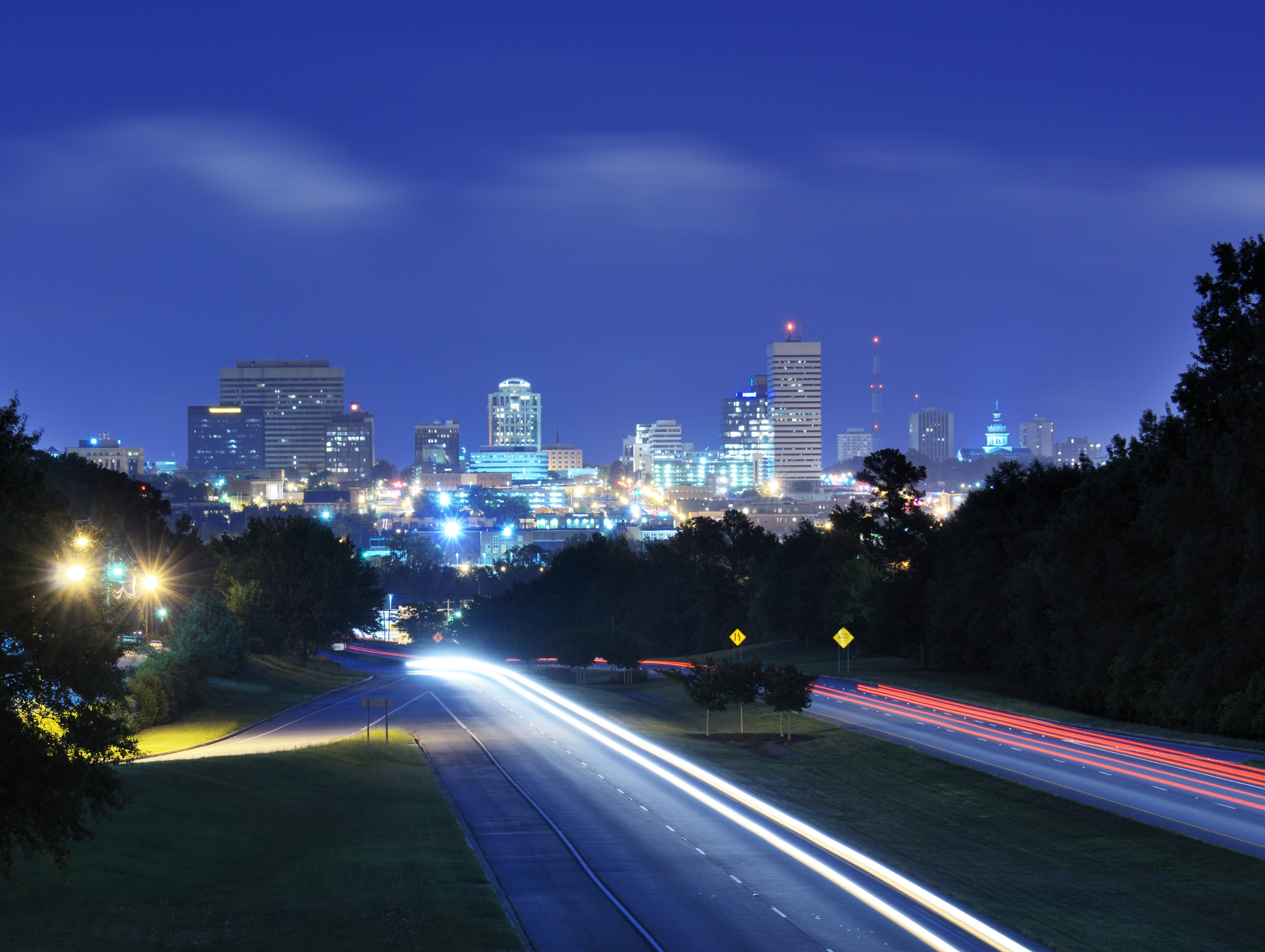 south caroline cityscape at night