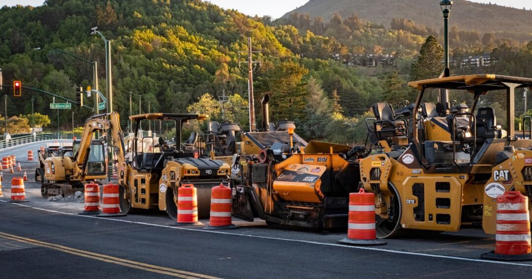 A road construction scene.