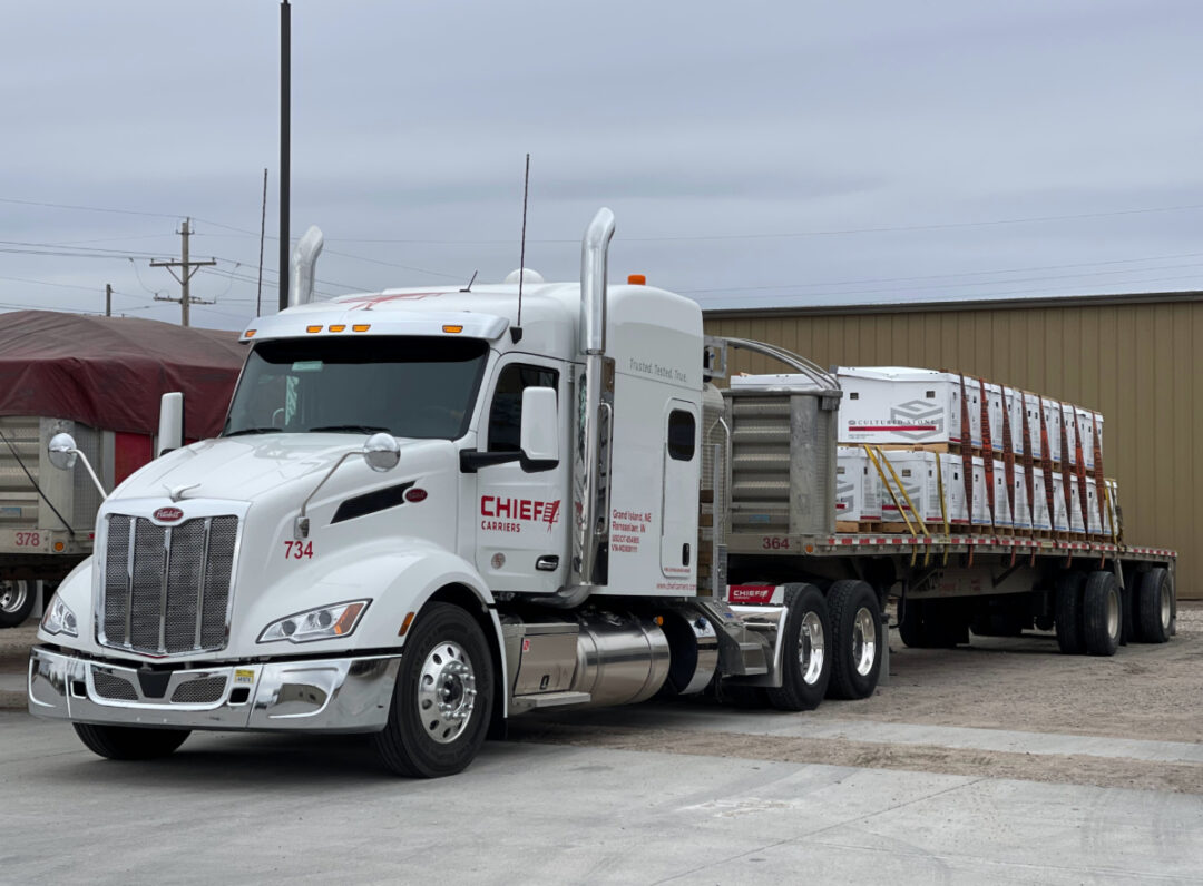 A standard flatbed trailer for Chief Carriers.