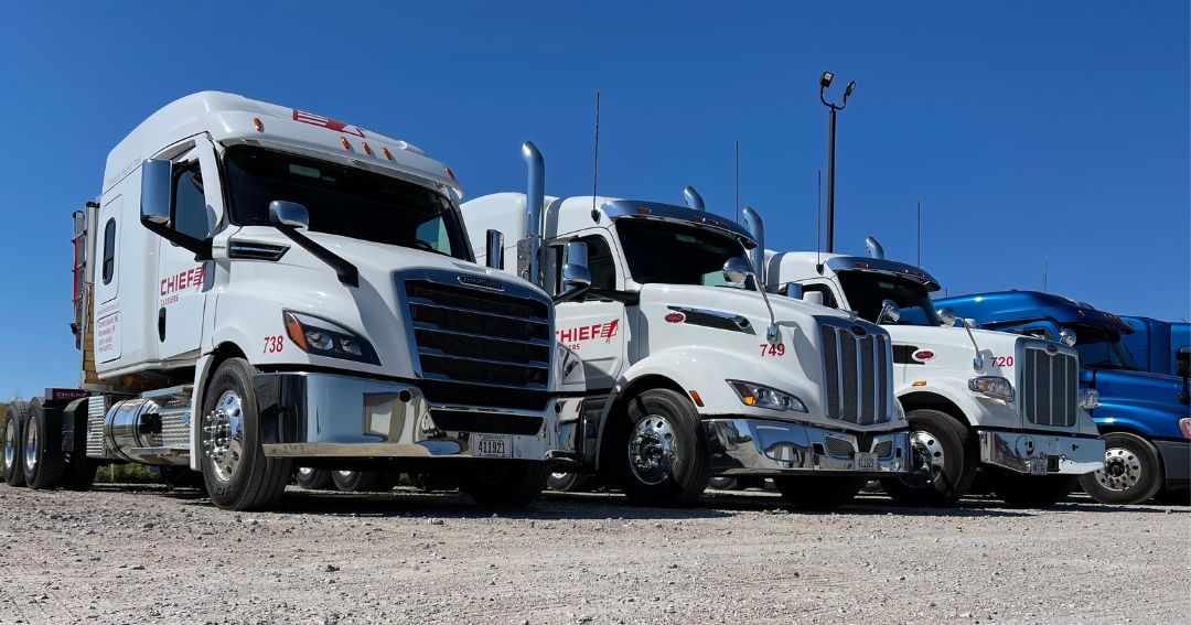 A row of Chief Carriers trucks.