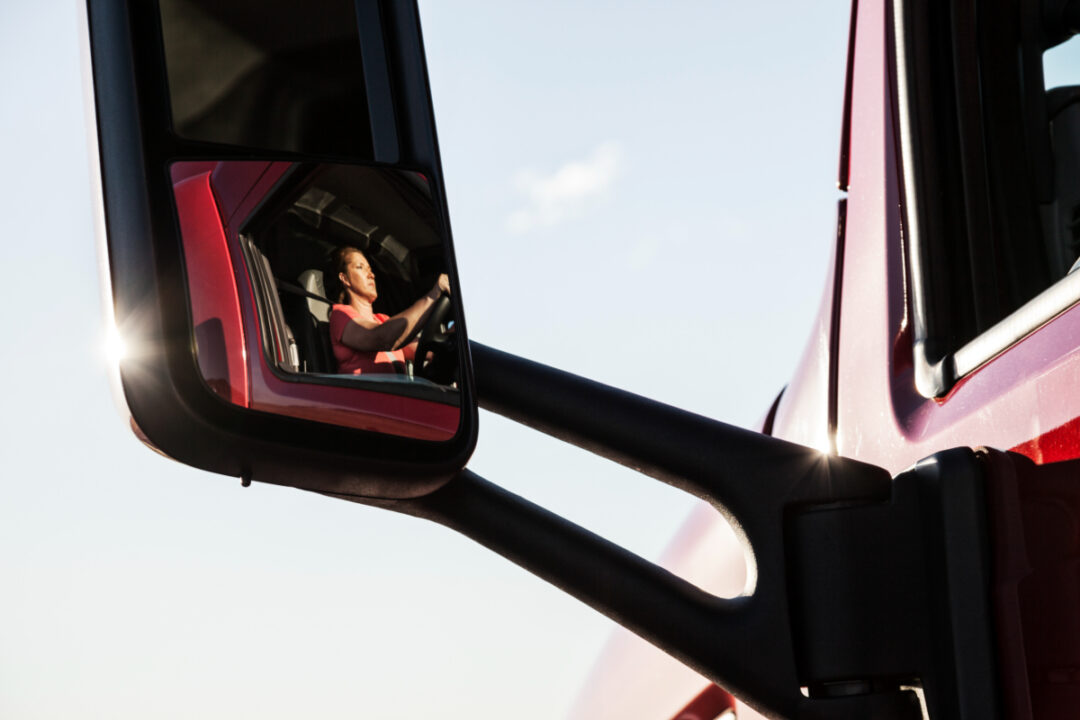 AI in trucking can increase safety by doing things like eliminating blind spots for truck drivers.