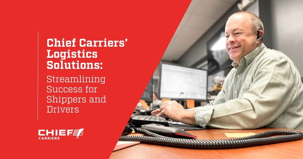 John of Chief Carriers on the phone. Thumbnail image for Chief Carriers' Logistics Solutions: Streamlining Success for Shippers and Drivers.