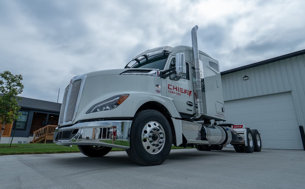 New Kenworth truck for Chief Carriers at Husker Harvest Days 2025.
