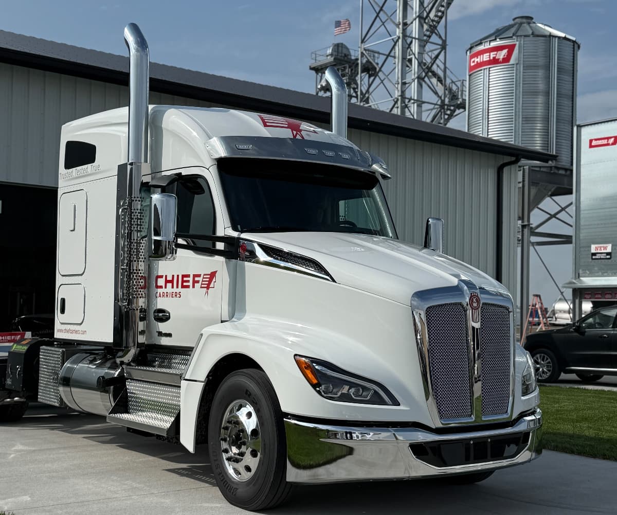 A white Chief Carriers truck.