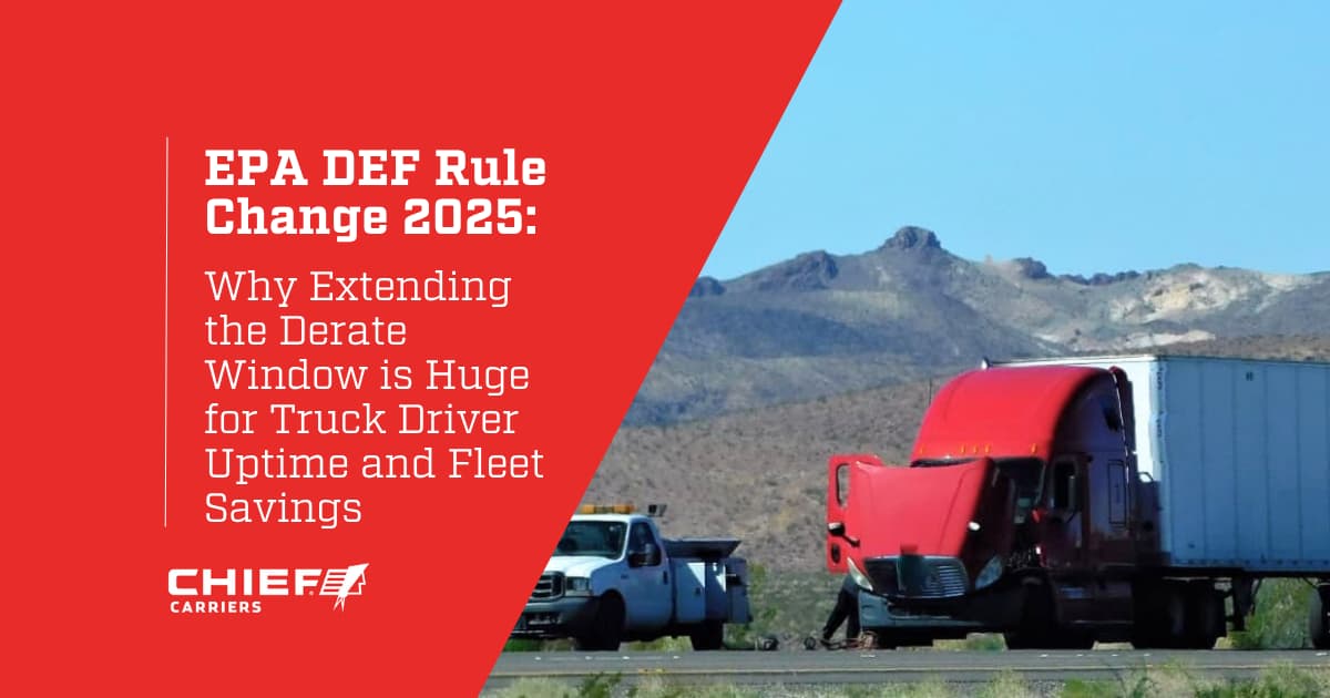 A broken-down semi truck undergoing roadside repair service. Thumbnail image for EPA DEF Rule Change 2025: Why Extending the Derate Window is Huge for Truck Driver Uptime and Fleet Savings