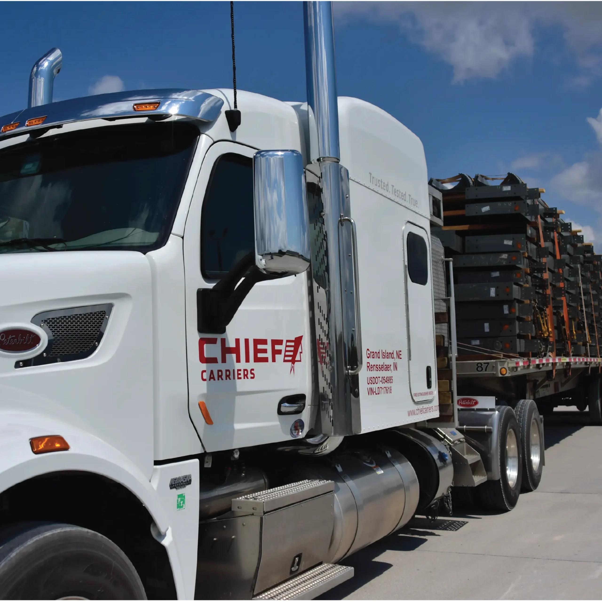 loaded truck.