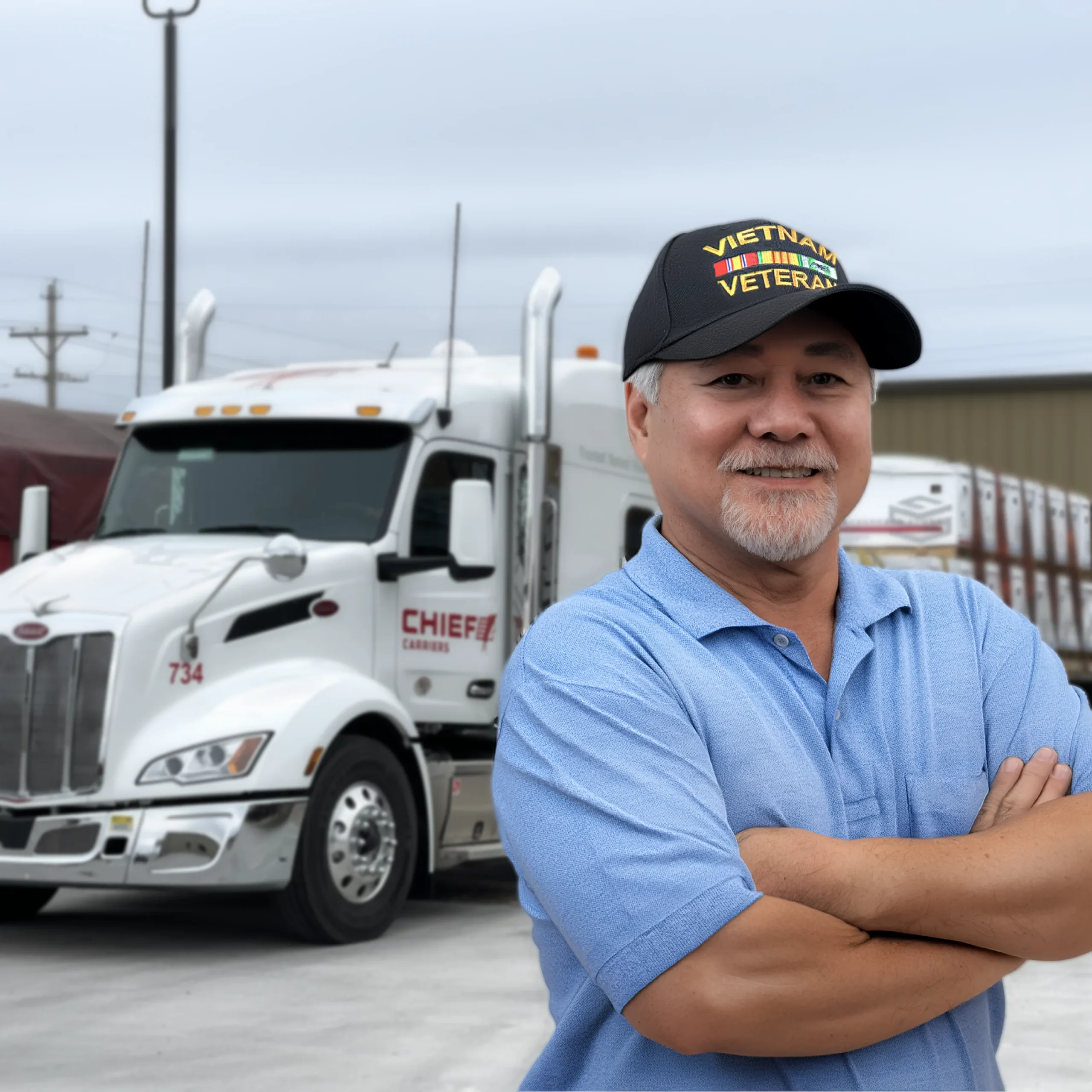 Man wearing Veterans Hat